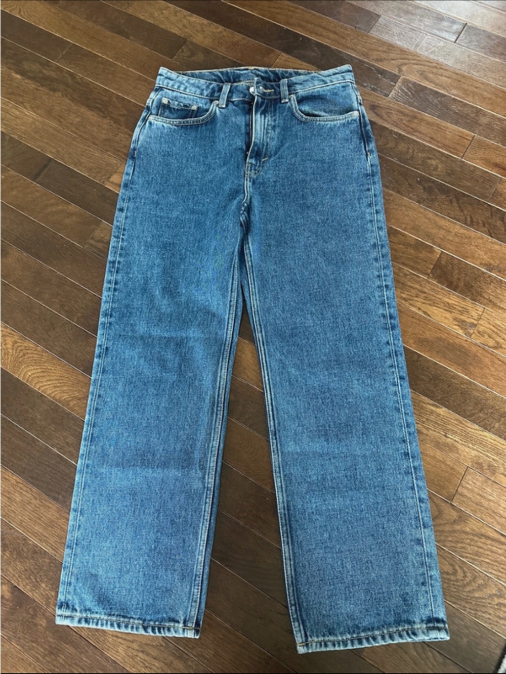 Weekday Classic Blue Straight-Leg Jeans